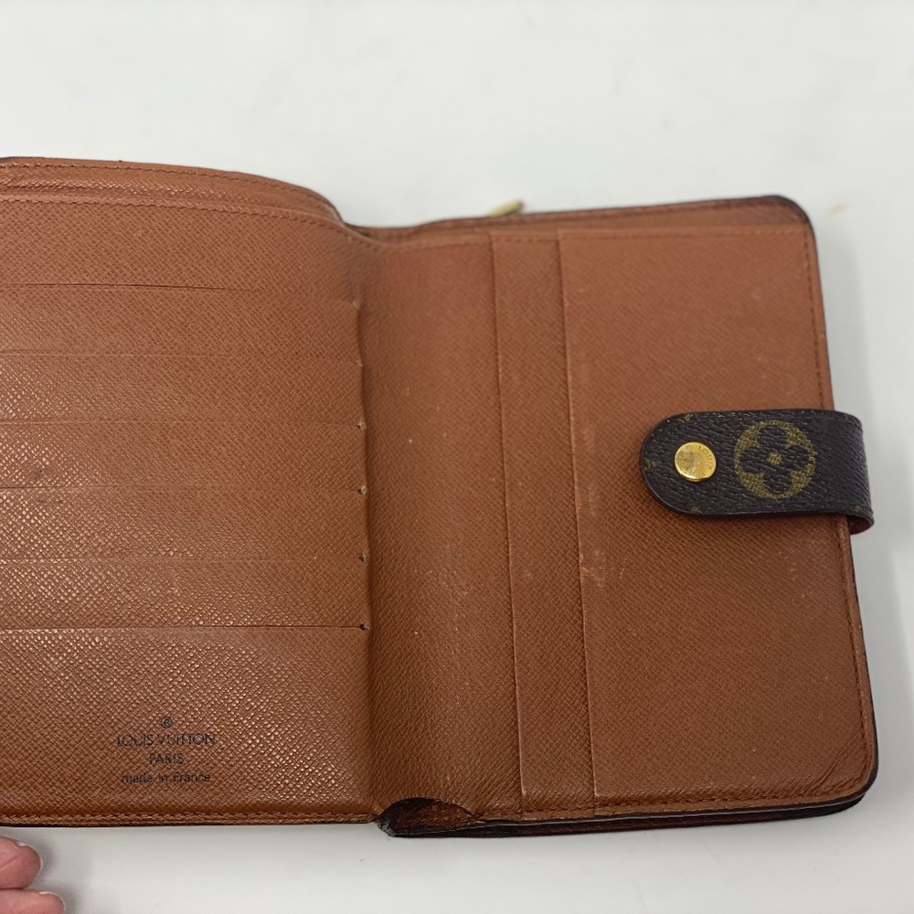 LOUIS VUITTON Logo Porte Papier Zip Bifold Wallet Monogram Brown Serial #SP0929 - Picture 5 of 12